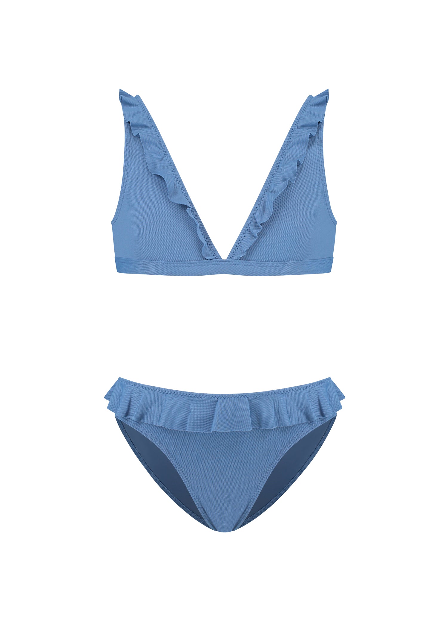 Blue girls ruffle bikiniset – Beachlife