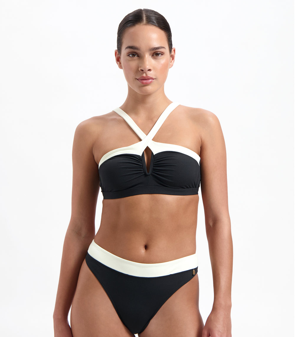 Vanilla en schwarzplunge Bikini Top Beachlife