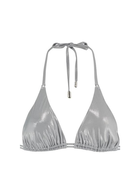Metallic Silver triangel bikinitop 