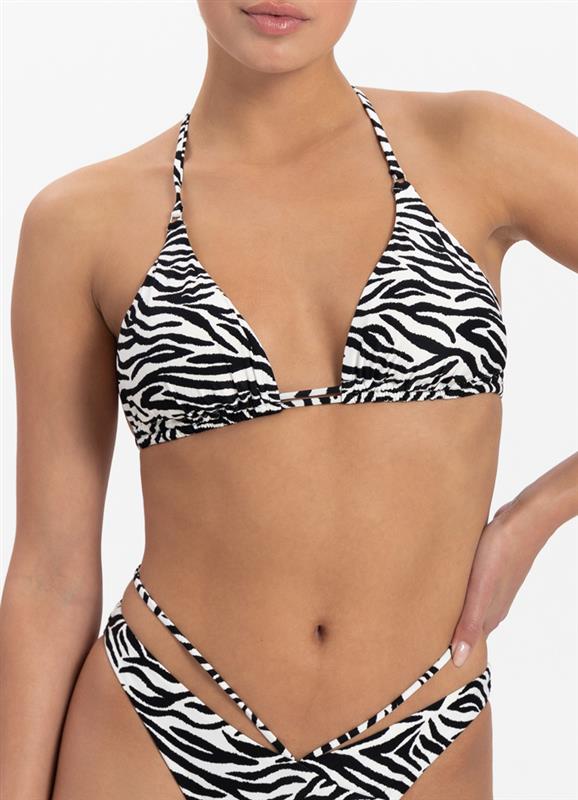 Wild Zebra triangle bikini top 