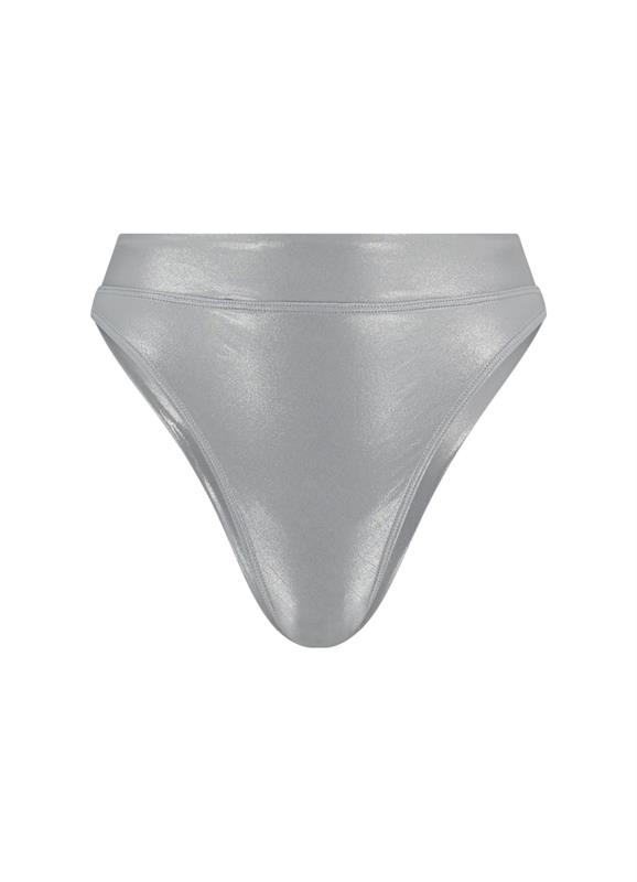 Metallic Silver Brazilian-Bikini-Hose 
