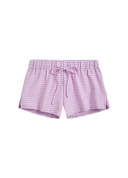 lilac-check-maedchen-shorts