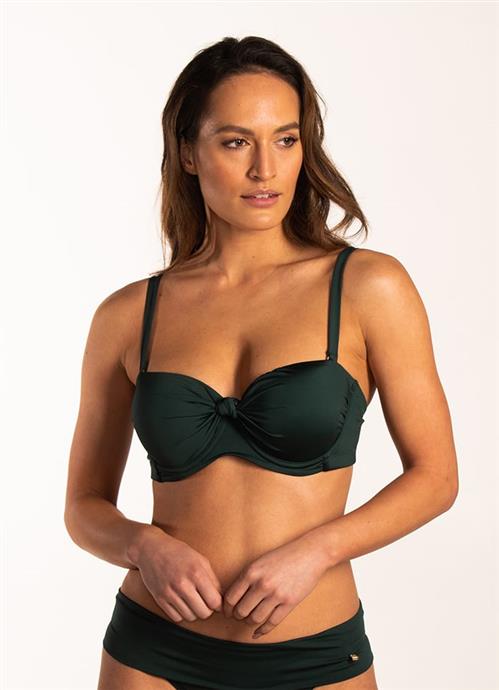 Rich Green Multiway Bikini-Top – Cup D,E,F 