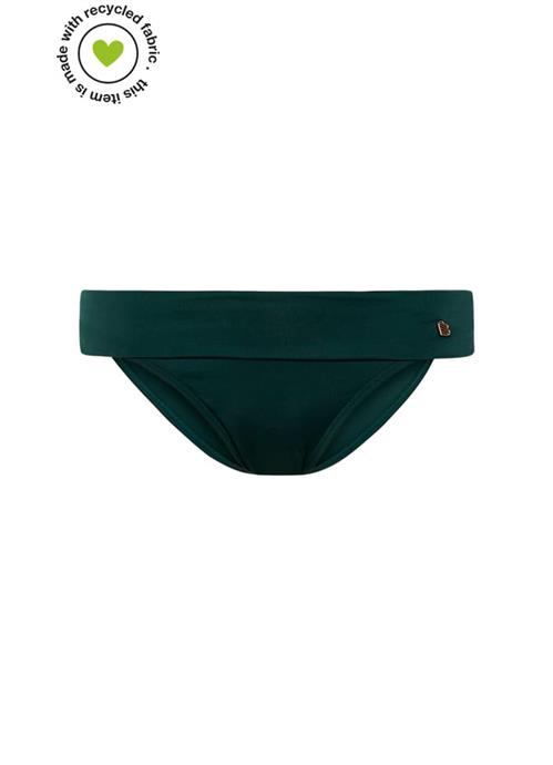 Rich Green turnover waistband bikini bottom 