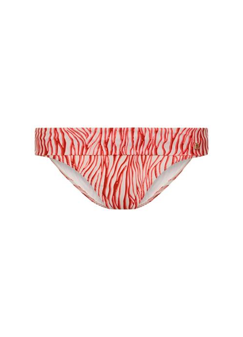 Neon Zebra turnover waistband bikini bottom 