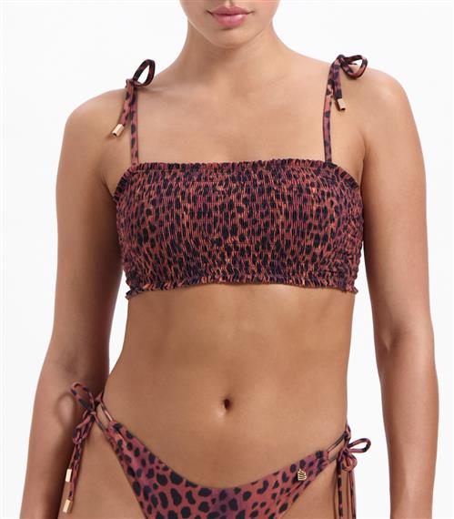 Leopard Lover shirring bikini top 