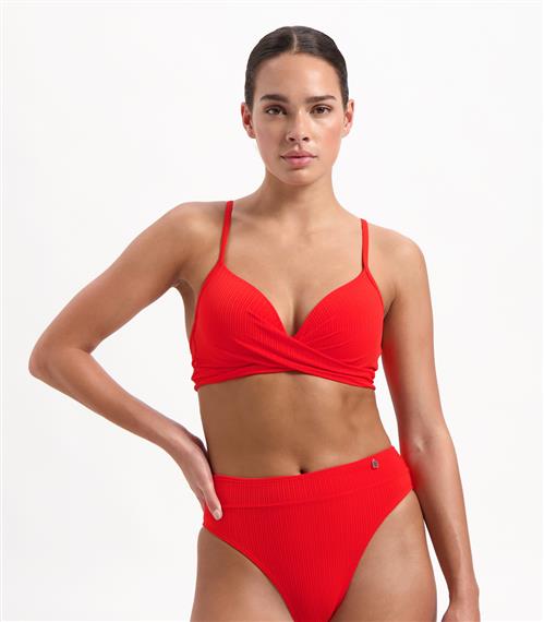 Fiery Red twist bikinitop 