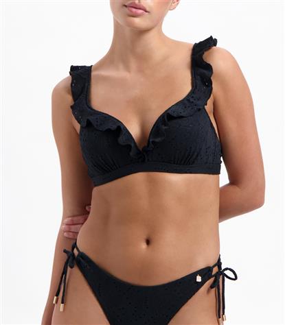 black-embroidery-ruffle-bikini-top
