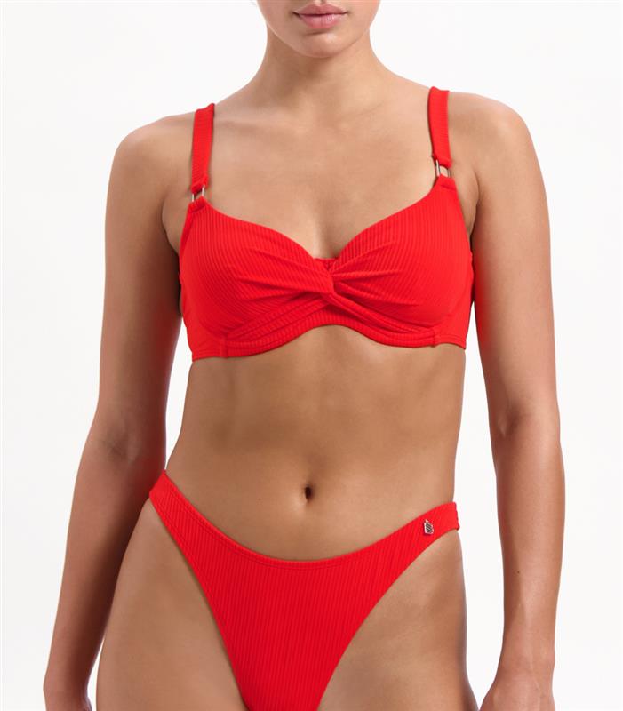 Fiery Red shaping bikini top 