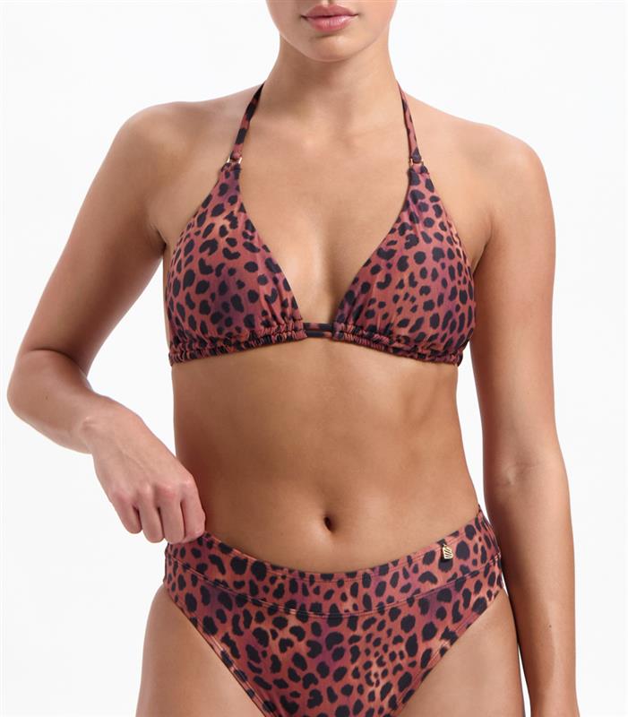 Leopard Lover triangle bikini top 