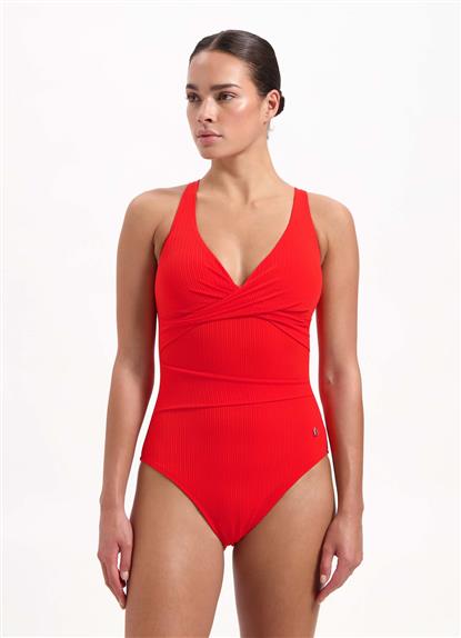 fiery-red-wrap-swimsuit