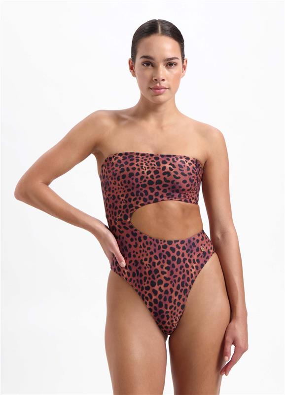 Leopard Lover cut out swimsuit 