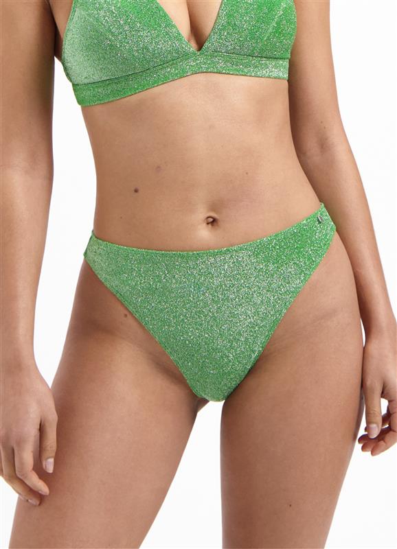 Lime Glitter Brazilian Bikini-Hose 