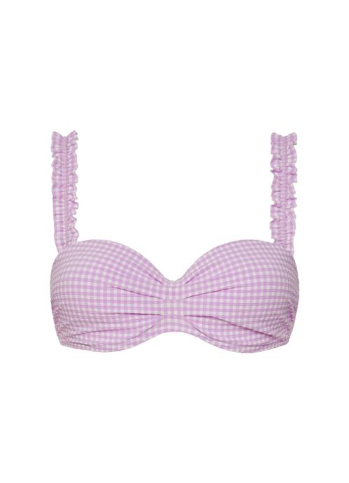 Lilac Check multiway bikini top 