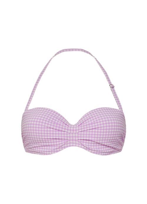 Lilac Check multiway bikini top 