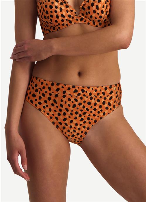 Leopard Spot High-Waist Bikini-Hose 