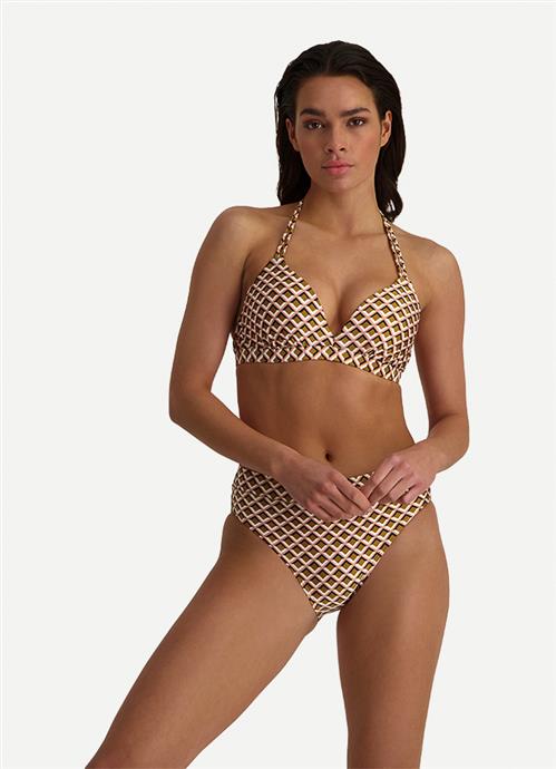 Geometric Play halter bikini top 