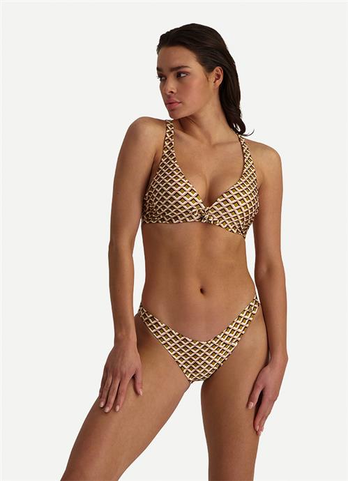 Geometric Play push-up bikini top 