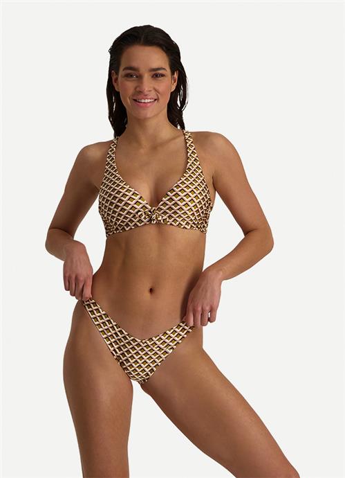 Geometric Play V-Detail Bikini Hose 