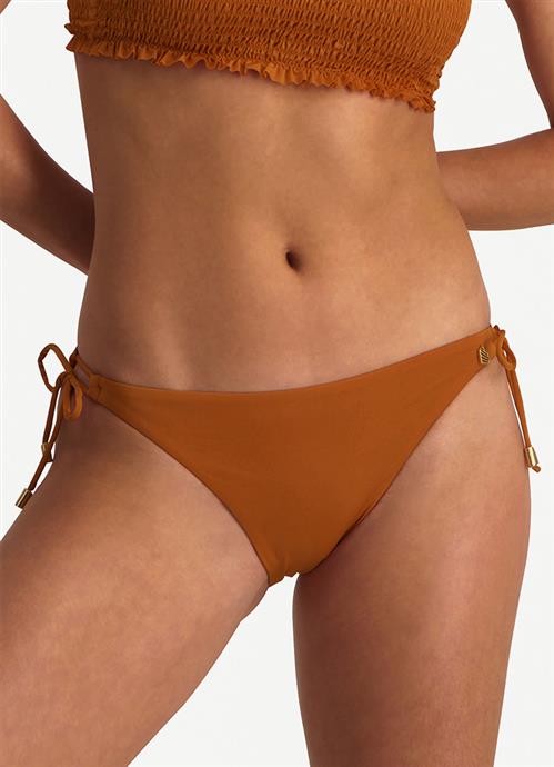 Rust side tie bikini bottom 