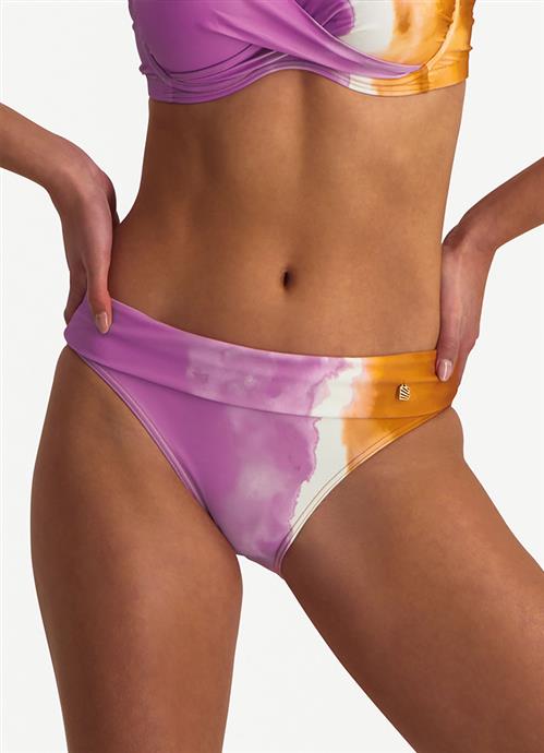 Tie Dye turnover waistband bikini bottom 