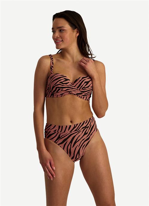 Rose Zebra multiway bikini top -Cup D,E,F 