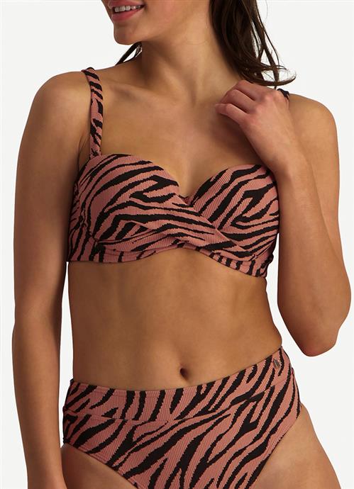 Rose Zebra multiway bikini top -Cup D,E,F 