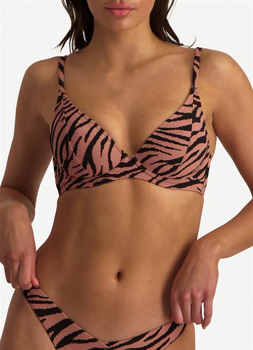 Rose Zebra BH-fit bikini top 