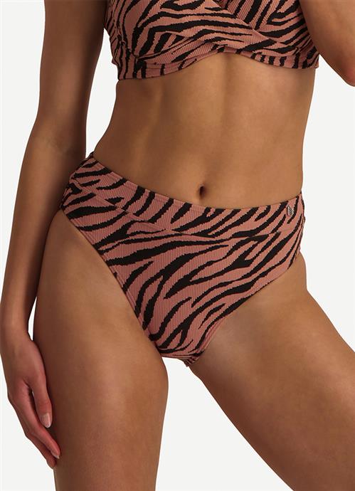 Rose Zebra high waist bikini bottom 