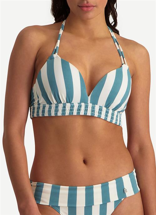 Bella Stripe Halter-Bikini-Top 