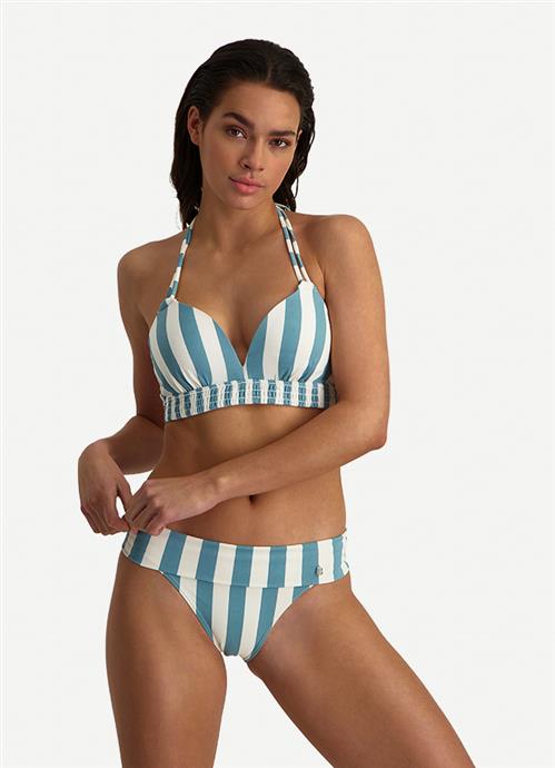 Bella Stripe turnover waistband bikini bottom 