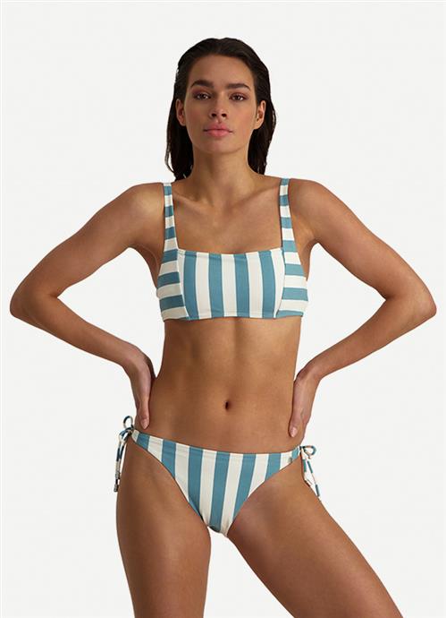 Bella Stripe side tie bikini bottom 
