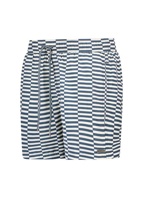 Abstract Stripe men's swim shorts 