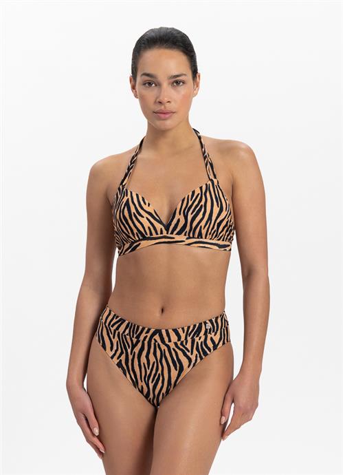 Soft Zebra Halter-Bikini-Top 