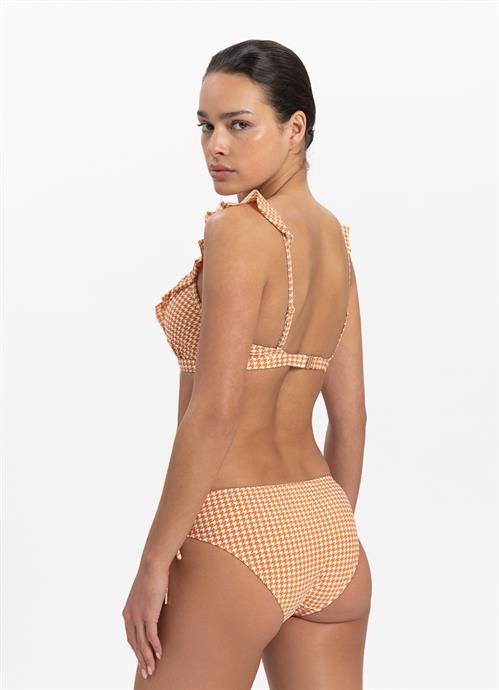 Pied de Poule lace-up bikini bottom 