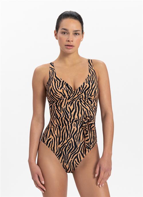 Soft Zebra halter swimsuit 