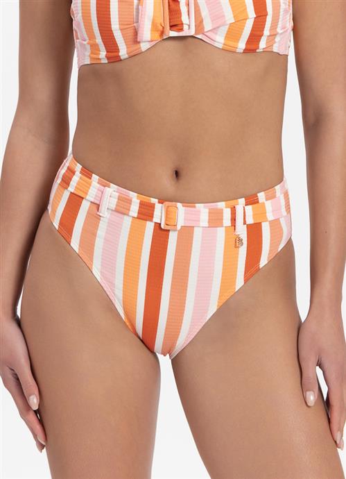 Macaron high-waist bikini bottom 