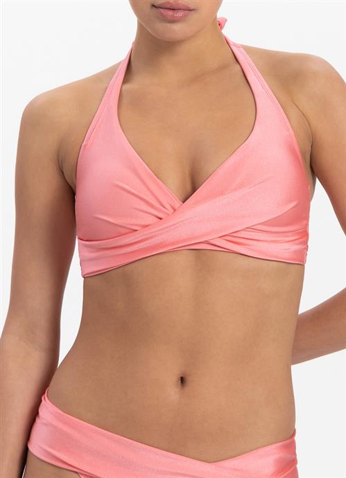 Pink Shine wrap bikini top 
