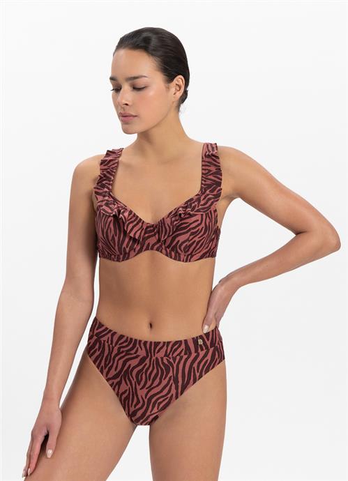 Zebra support bikini top 