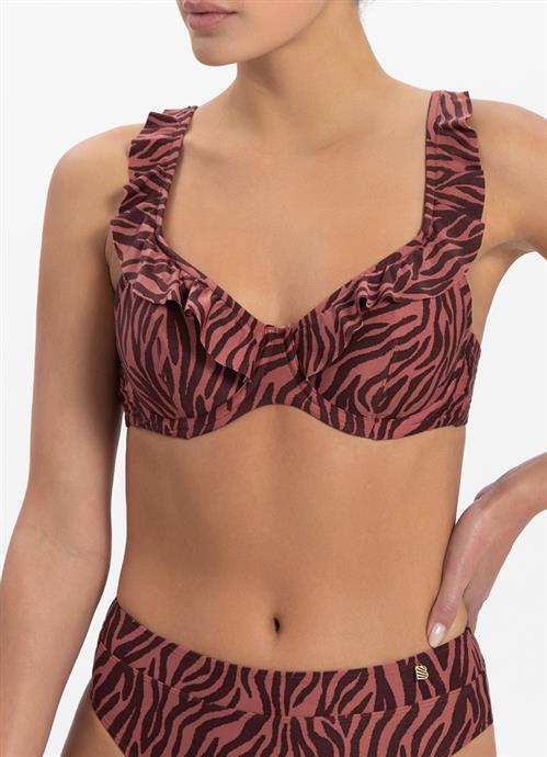 Zebra Formende Bikini-Top 