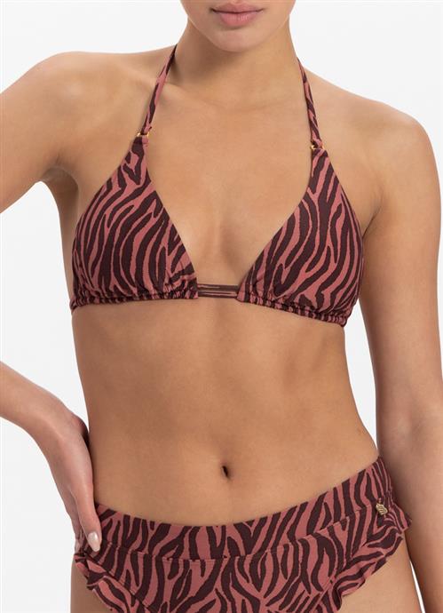 Zebra triangle bikini top 