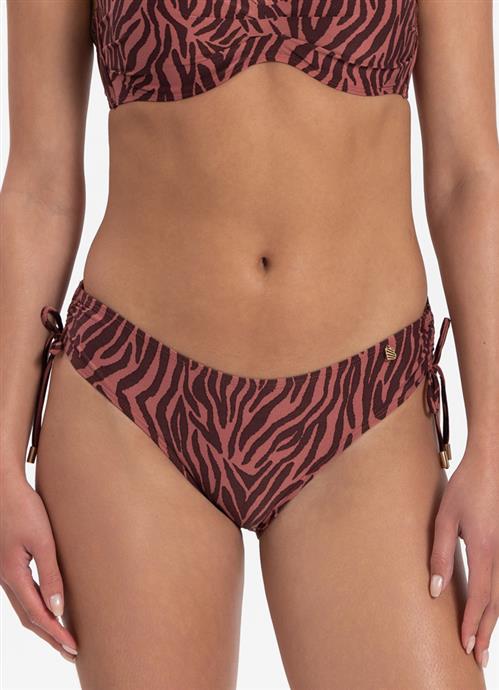 Zebra lace-up bikini bottom 