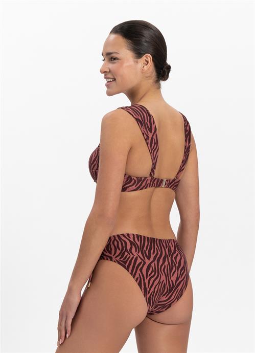 Zebra lace-up bikini bottom 