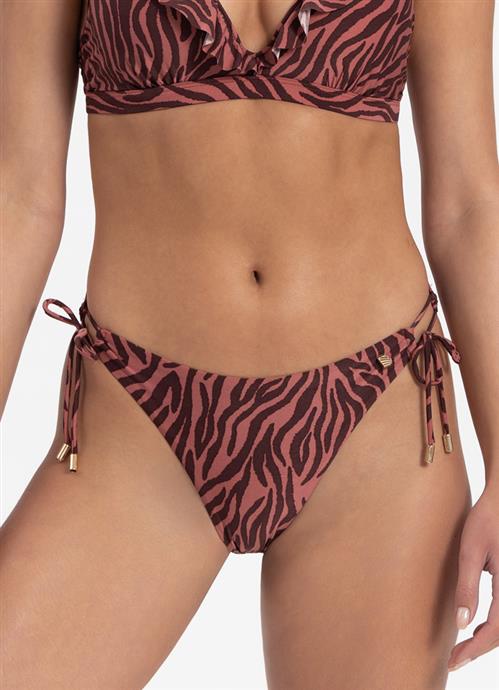 Zebra side tie bikini bottom 