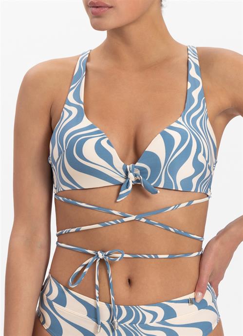 Swirl push-up bikini top 