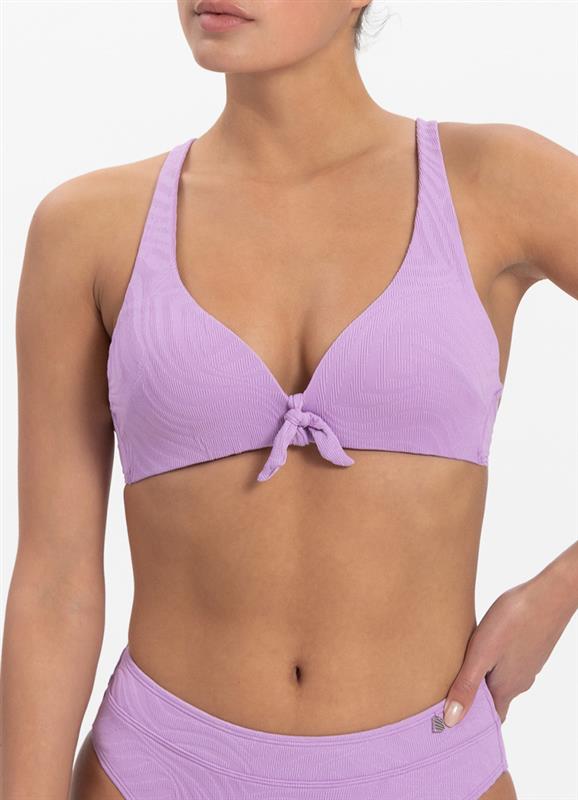 Purple Swirl push-up bikini top 