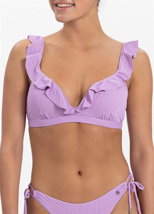 Purple Swirl ruffle bikinitop 