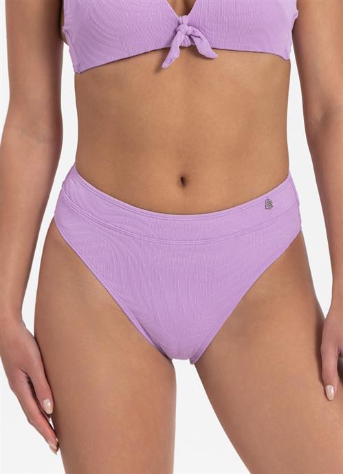 Purple Swirl High-Waist Bikini-Hose 