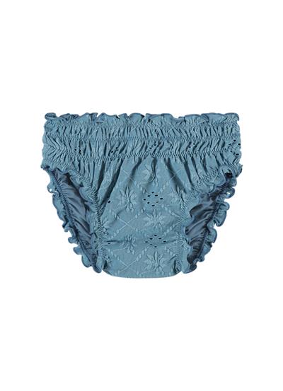 Blue Embroidery baby swim shorts 
