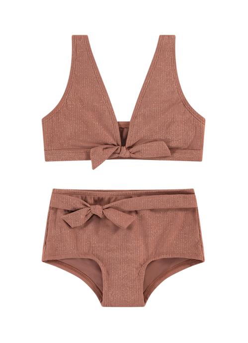 Rouge Shimmer girls bow bikini set 